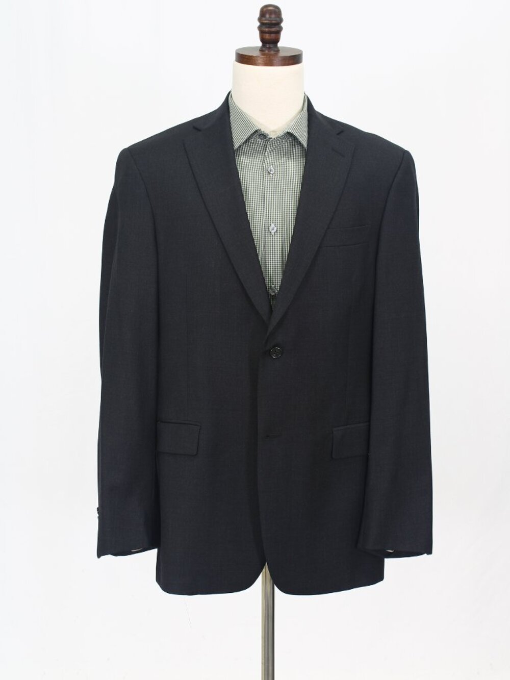 Hart Schaffner Marx 42L Gray Blazer Sport Coat Jacket 2-Button Solid M592